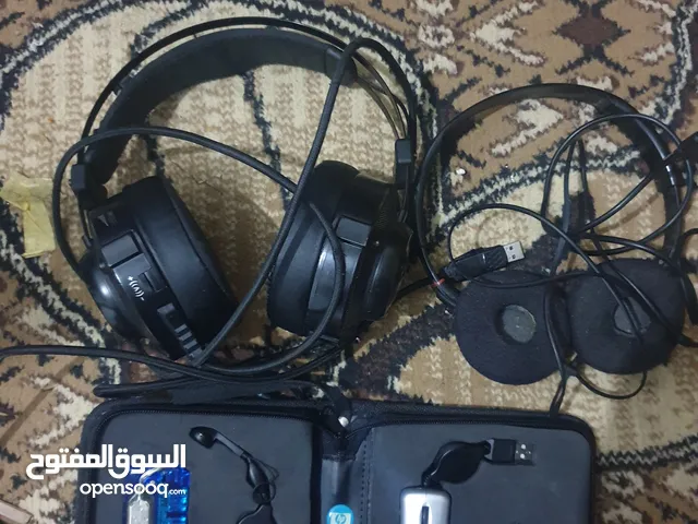 سماعة جيمينج usb سماعة سوني aux شنطة hp مع قطع