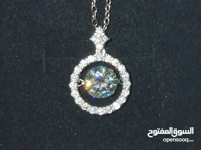 قلادة الماس مويسانايت مرصع مع شهادة Diamond moissanite Necklace( certificates )