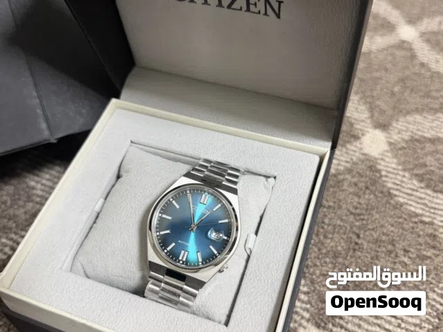 ساعة سيتيزن ستانلس ستيل للرجال بنظام عرض تناظري أوتوماتيكي للرجال -