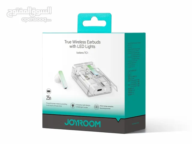 سماعات جويروم JOYROOM JR-TC1 – تصميم شفاف بإضاءة RGB وصوت عالي الدقة