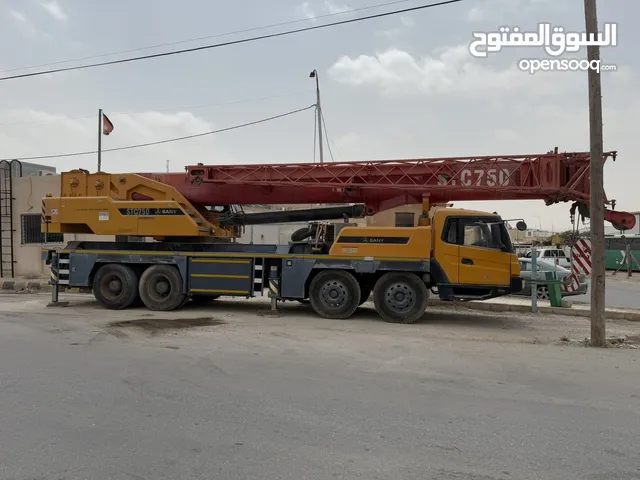 ونش كرين 75 طن موديل 2014 للبيع حره او مجمرك موجود داخل المنطقه الحره الزرقاء المعاينه