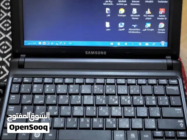 كمبيوتر محمول صغير الحجم الذاكره 256 والرام 2 بكرتونه استخدمه صاحبه فتره وطرحه  السعر ب 55.000.