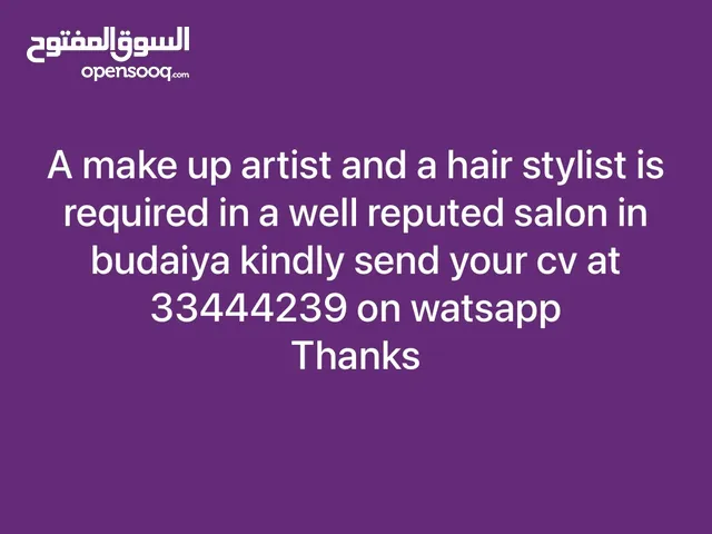 Make up artist and hair stylist