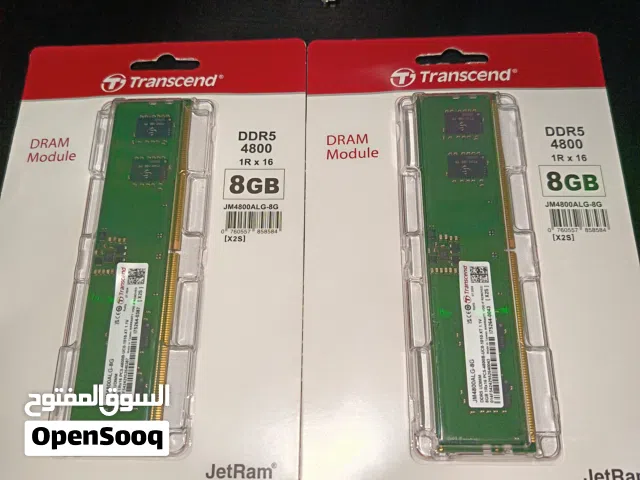 رامات DDR5 16GB (2×8) 4800MHz بحالة ممتازة