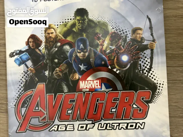 Avengers book with poster inside