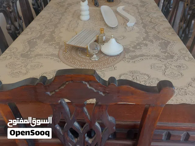 طاوله خشب زان 6 كراسي