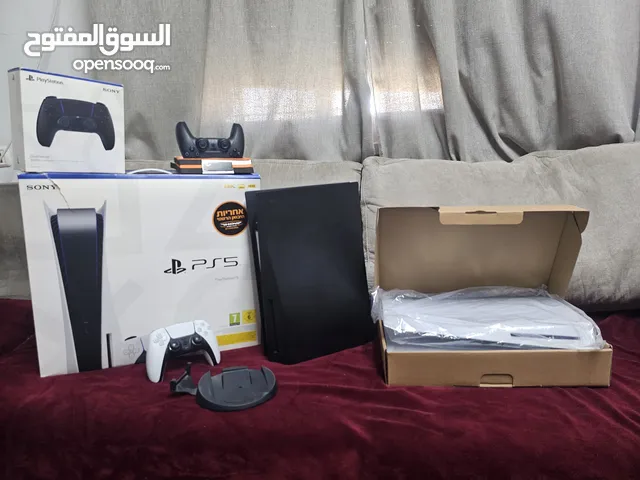 PS5  2 controls white and black  825G CFI-1216A بلايستيشن 5 يدات تحكم عدد 2  أحدث موديل مع 3 سيدي