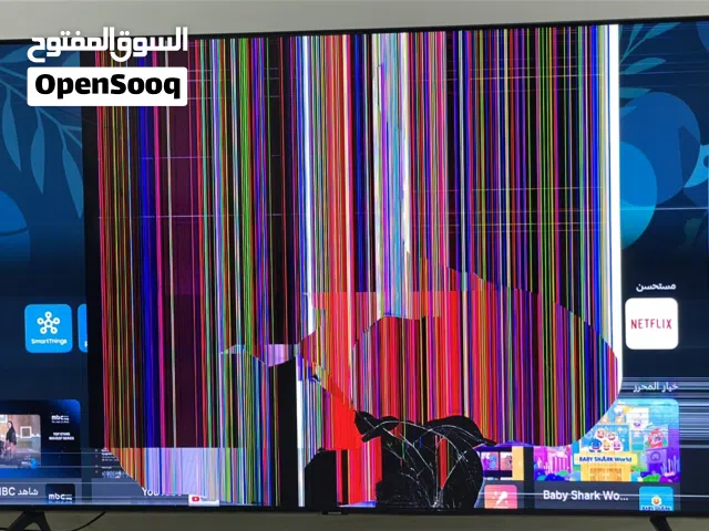 شاشة سامسونج مكسورة  Samsung's screen is broken.   UA65CU7000U