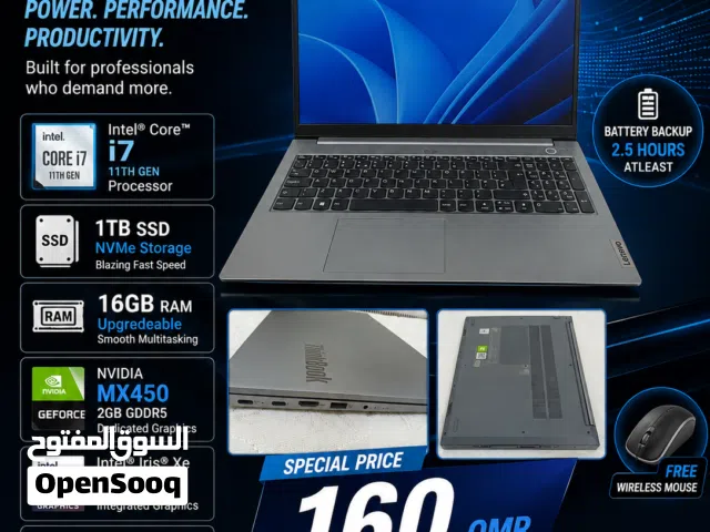 Lenovo ThinkBook G2 2021 ,I7 11 Gen, 16 GB Ram,1 TB SSD, 15.6 inch
