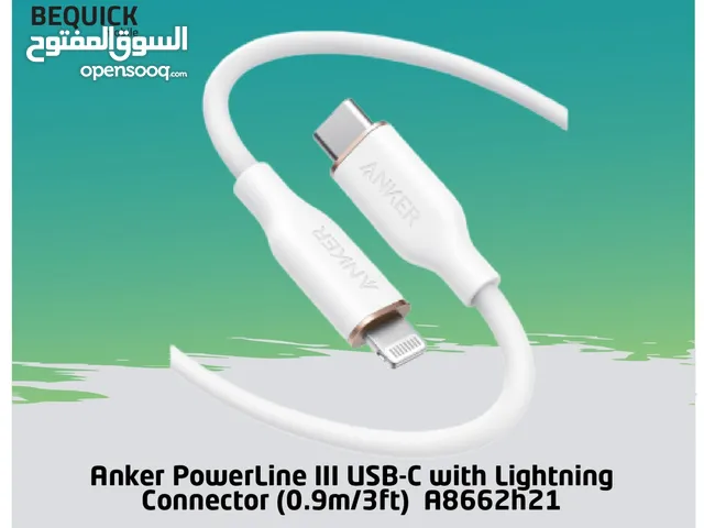anker power line lll usb-c with lightning connector (0.9m/3ft) a8662p21 /// افضل سعر بالمملكة