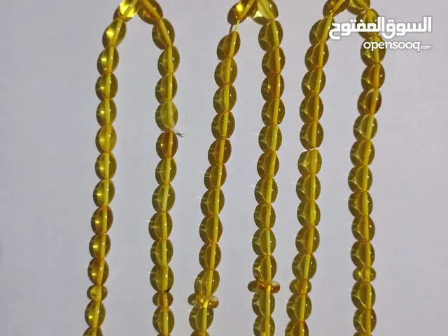 سبح كهرب راقيه شفاف لون ذهبي مميز