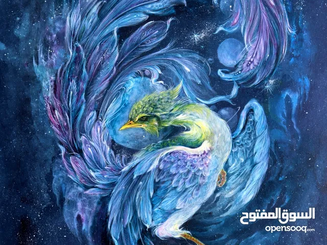 Original Painting – “Purple Phoenix” by Master Ashrafi