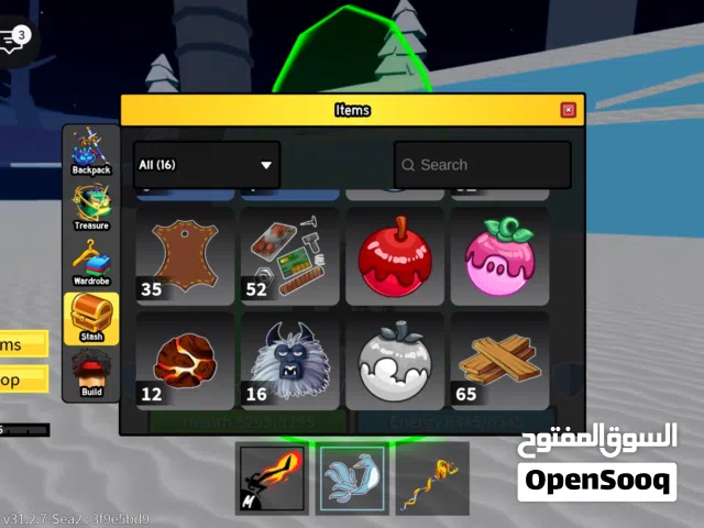 Roblox account with good level in bloxfruit