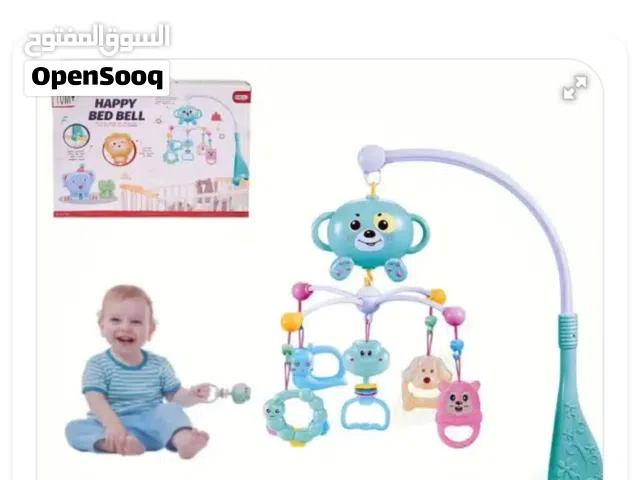 لعبه موسيقيه لسرير الرضع تساعده على النوم ، استعمال خفيف من الشناكل