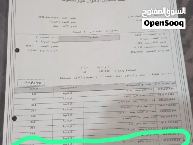 قطعت ارض تحت كافيه جبل مطله على ثلالث شوارع