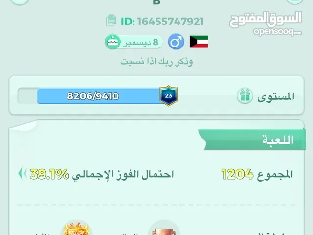 بيع حساب يلا لودو السعر23 دينار