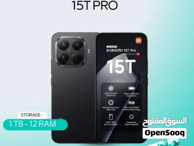 XIAOMI 15T PRO ( 1-TB ) / RAM 12 NEW /// شاومي 15 تي برو ذاكره 1 تيرا الرام 12 الجديد