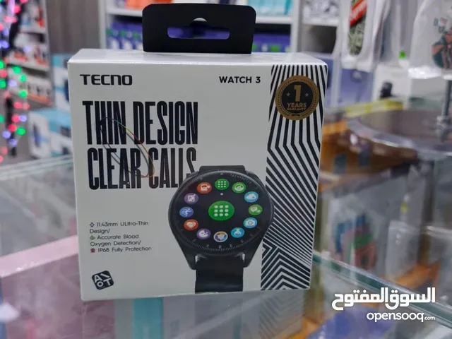 ساعة 3 TECNO WATCH الاصلية بتضل متواصلة 7 ايام جديده بلكرتونه
