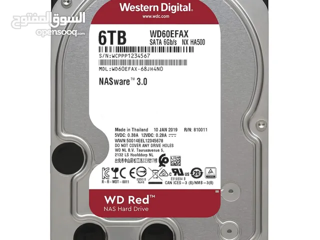 Western Digital RED HDD NAS Storage 6TB 5400RPM SATA 6Gb