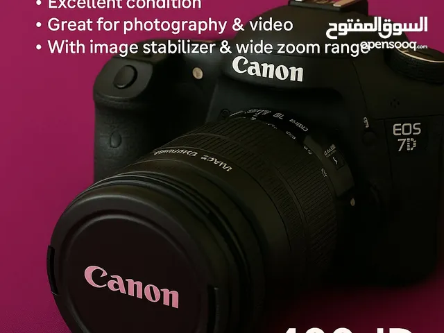 للبيع: كاميرا احترافية  Canon EOS 7D  مع عدسة  Canon EF-S 18-200mm IS