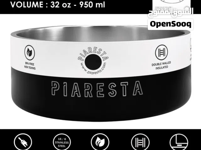 Piaresta Stainless Steel  Pet Bowls - 3 colors (Black, White, Silver)