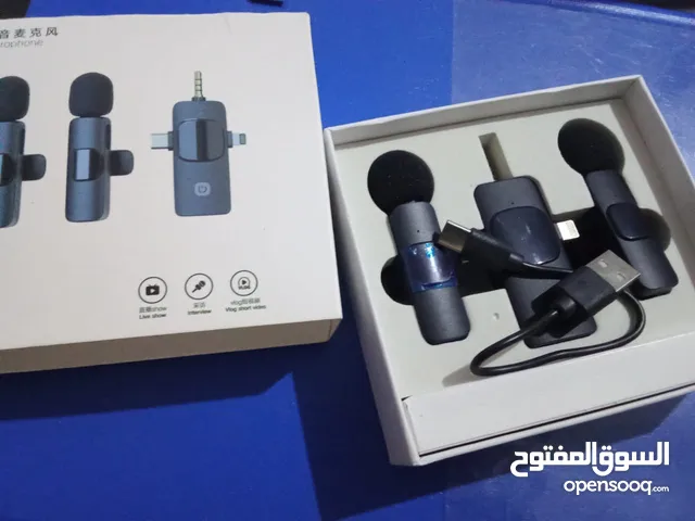 ميكروفونات لافالير لاسلكية 3 في 1 لأجهزة آيفون، اي باد، أندرويد، كاميرا، ميكروفون USB-C