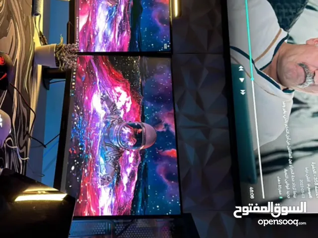 للبيع بيسي مستعمل نظيف بيسي كرته 3050 معالج i5-12400 مع ماوس قلوريس مع شاشتين و القواعد ومع مايك