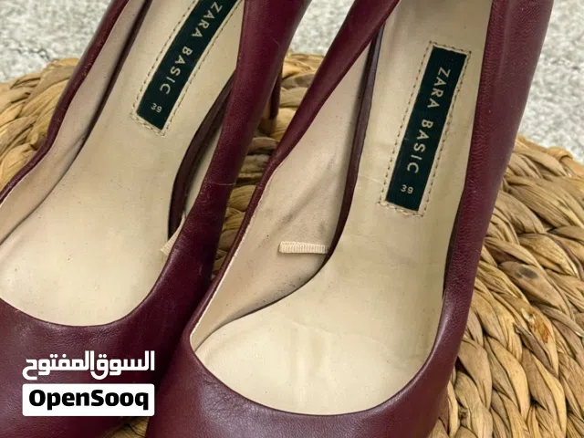 zara هيلز كعب عالي زارا اصلي خمري