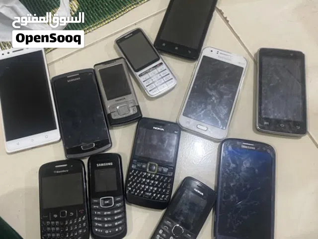 Mixed mobile phones collection all together