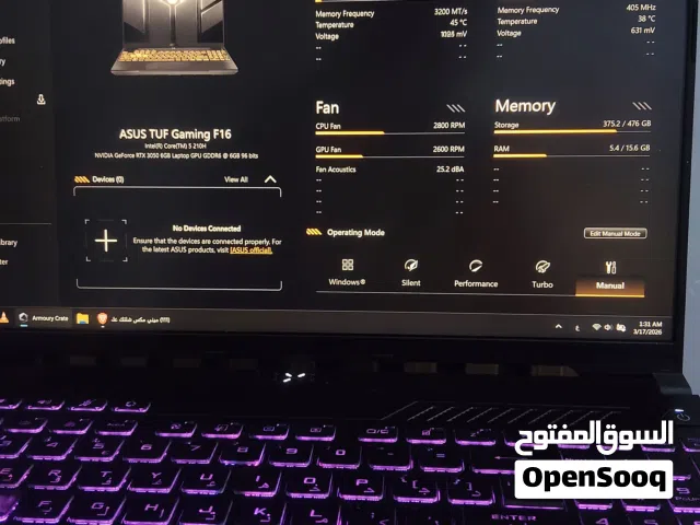 ASUS TUF F16 (Cor5 210h & 3050 6gb)