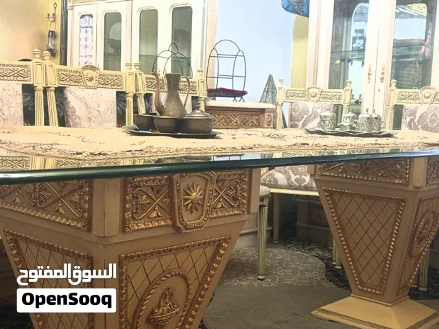 سفره ملكيه كامله مع ملحقاتها دينسوار فضيه ل أصحاب الذوق الرفيع