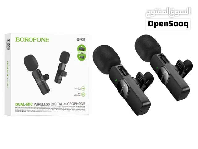 للبيع مايك لاسلكي نوع BOROFONE BKF15 Dual Mic Wireless Microphone