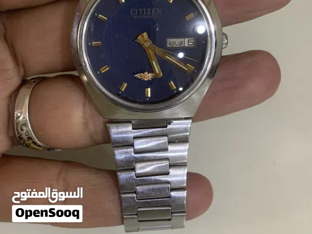 ساعة سيتيزن أوتوماتيك كلاسيكية أصلية – تصميم ياباني أنيق بلون أزرق فاخر