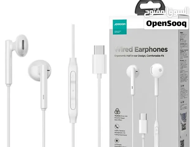 JR-EC05 TYPE-C Series Half In-Ear Wired Earphones-White