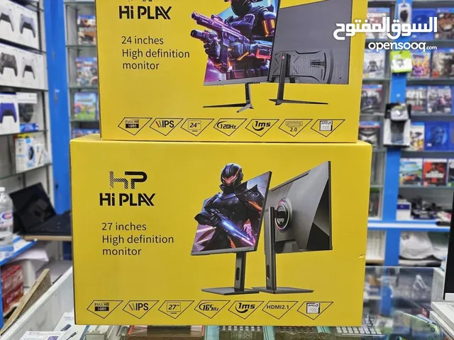 شاشتين جيمنج سرعتهم 1ms 27 بوصه 165 هيرتز 165hz : 45 دينار 24 بوصه 120 هيرتز 120hz : 35 دينار