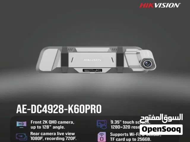 داش كام Hikvision K60 Pro Dashcam 2K – شاشة مرآة أمامية وخلفية