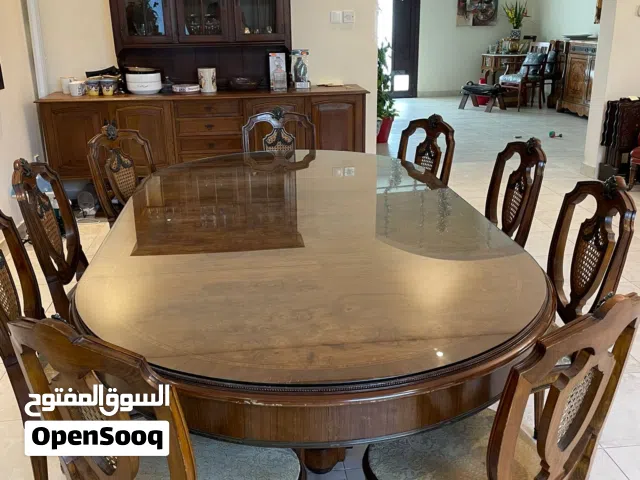 10 seats dinning table with 2 marble top buffets