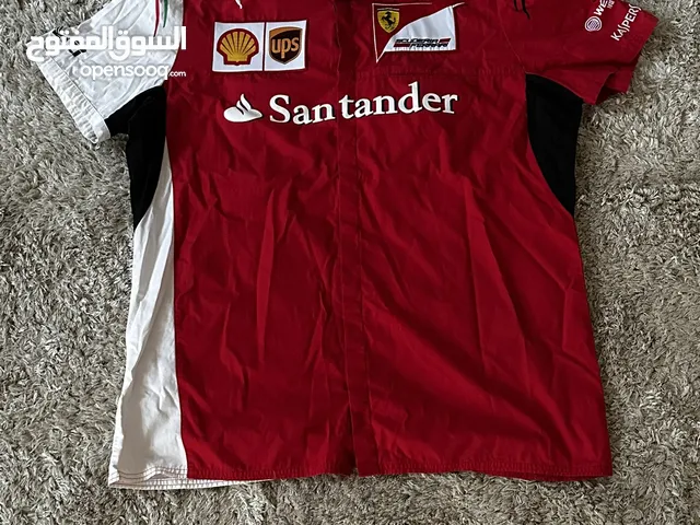 Vintage Puma Ferrari Santander Racing Shorts Button Up F1