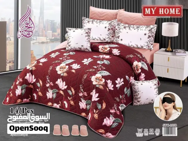 *وصل حديثا لحافات مضغوطه 14 قطعه وجهين وجه منقوش ووجه صافي* *طقم لحاف 14 قطعه عــــرض خــاص*