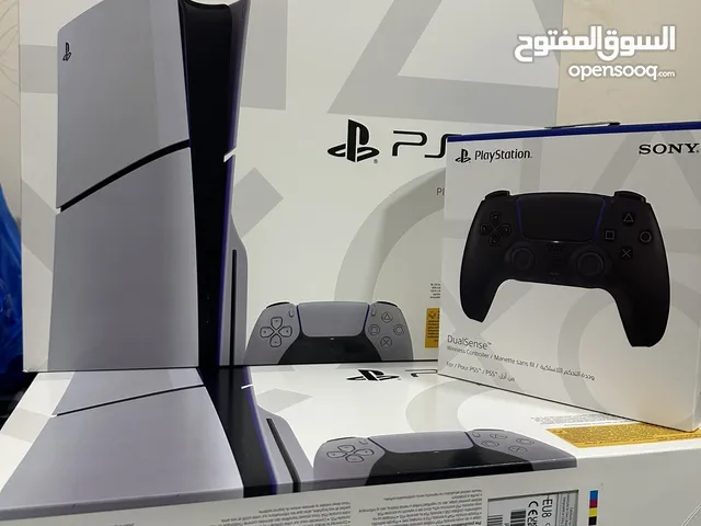 بلاستيشن 5 جديد بالكرتونة سليم  + 2 يد هدية -   playstation 5 slim+ 2 controllers