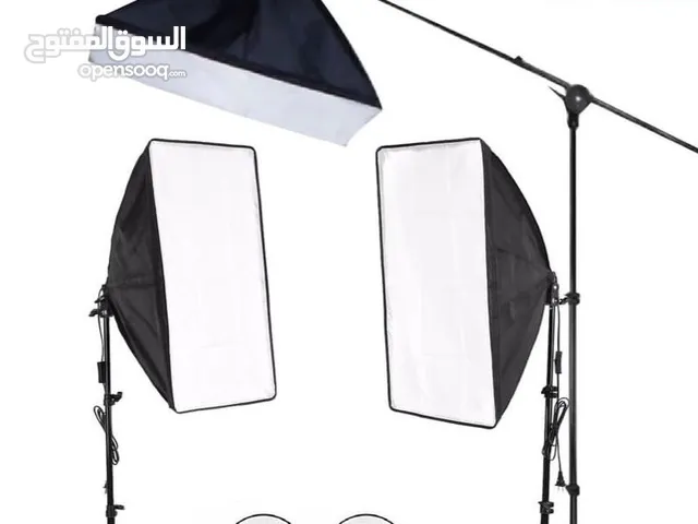 اضاءة سوفت بوكس عدد 3 رؤوس كما موضح بالصورة   Soft box full set of 3