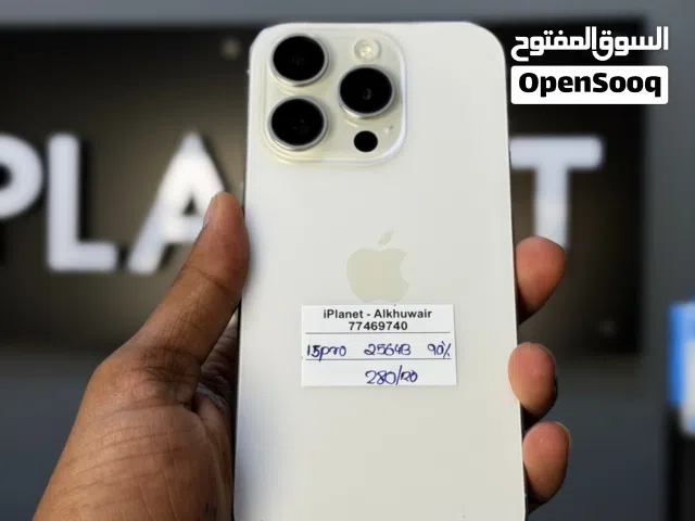 Used iPhone 15 Pro with 256GB Storage 90% Battery in Pearl White - Excellent Condition