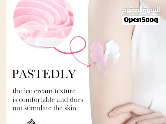 PASTEDLY  the ice cream texture is comfortable and does not stimulate the skin