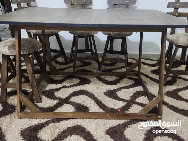 طاولة سفرة 6كراسي وطاولة خشب سويدي 122×80