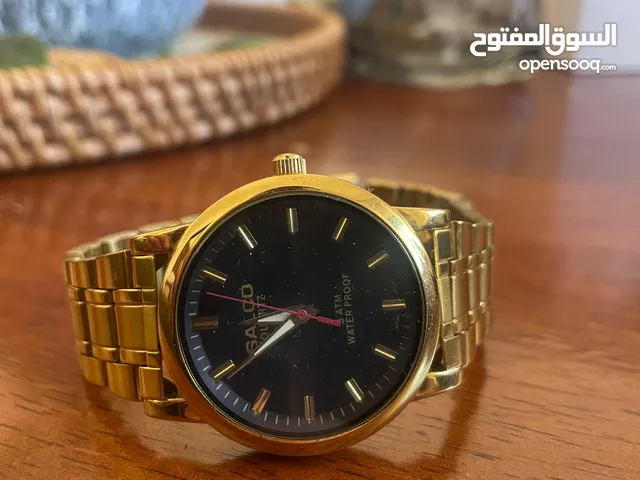 ساعة Salco - Quartz - 3 ATM waterproof - Gold  أصلي صناعة يابانية ، مستعمل بحالة جيدة