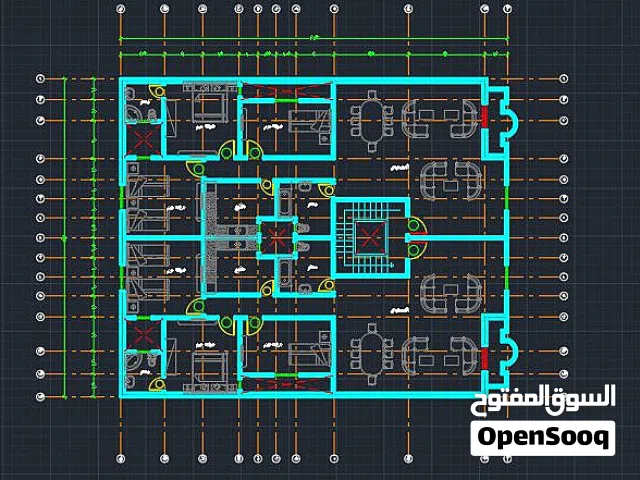 رسم لوحات اوتوكاد بالقطعه شغل مدنى