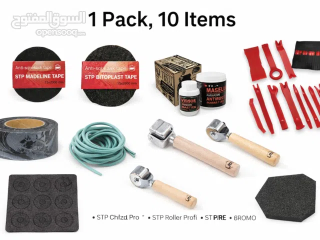 Professional car noise reduction, vibration damping, and joint treatment solutions tool kit