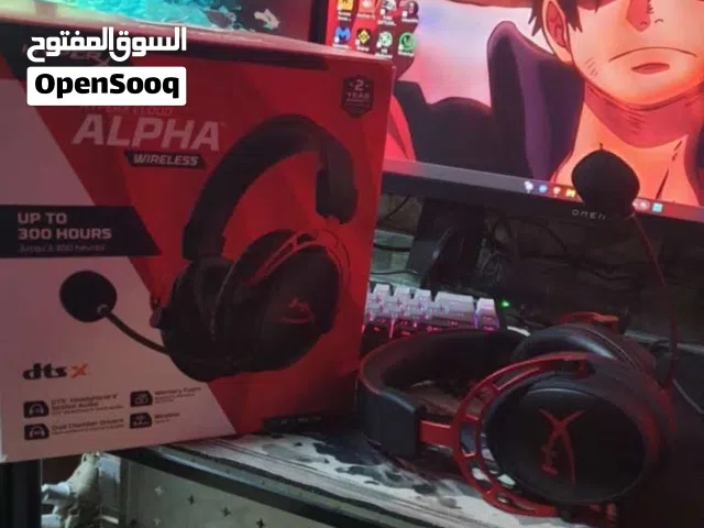 سماعه هايبر اكس كلاود الفا ويرليس بعدها جديده ولا خشط معها كل اغراضها استخدام بسيط جدا