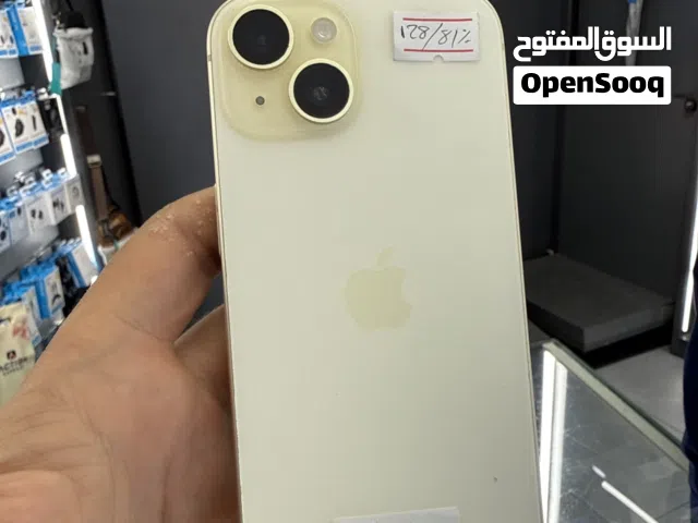 iPhone 15 128gb yellow used ////// ايفون 15 128 مستخدم بحالة الوكالة مدخل شريحة