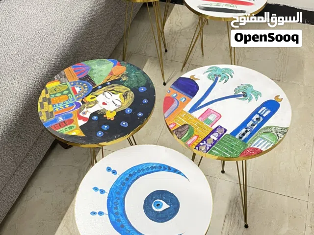 طاولة/ طاولات عدد 3 شغل يدوي (رسم حقيقي)